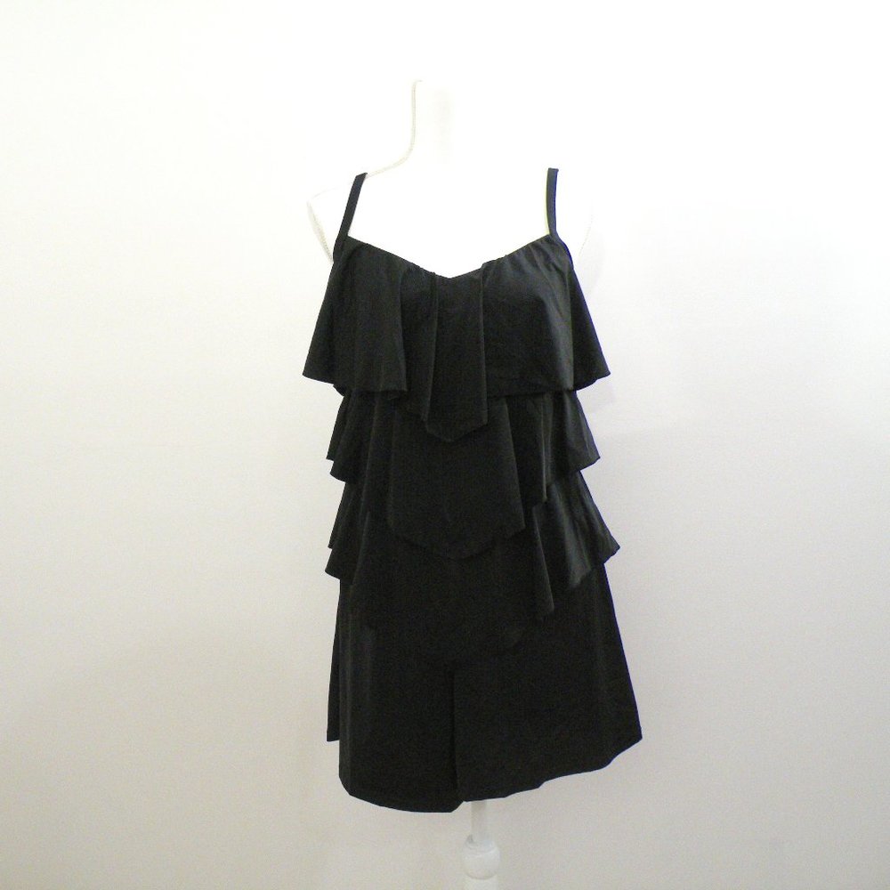 Dress: Fit 4 U_Size: 12_used_black swing swim dress